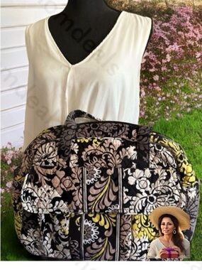 Vera Bradley Insulated/Lined Baby/Travel Large Tote Bag in Baroque, Spacious GUC